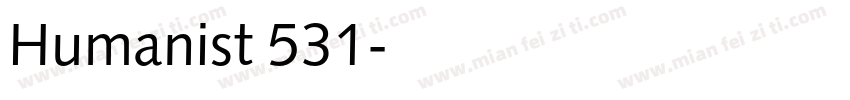 Humanist 531字体转换